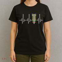 Drag Racer Heartbeat Drag Racing Race Track Light Tree T-Shirt thumb 4