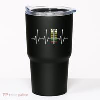 Drag Racer Heartbeat Drag Racing Race Track Light Tree Tumbler thumb 0