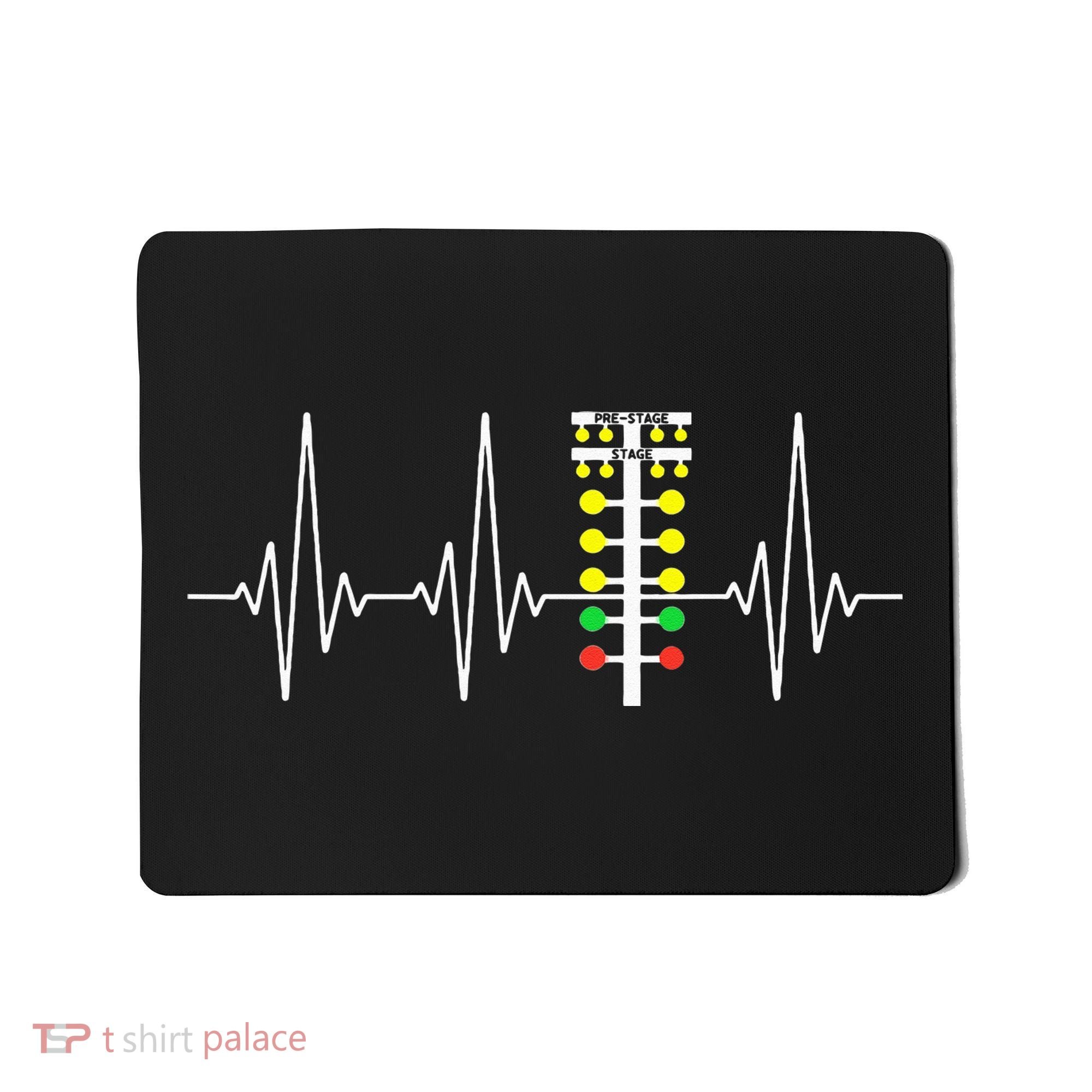 Drag Racer Heartbeat Drag Racing Race Track Light Tree Mousepad