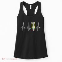 Drag Racer Heartbeat Drag Racing Race Track Light Tree Women's Tank Top thumb 0