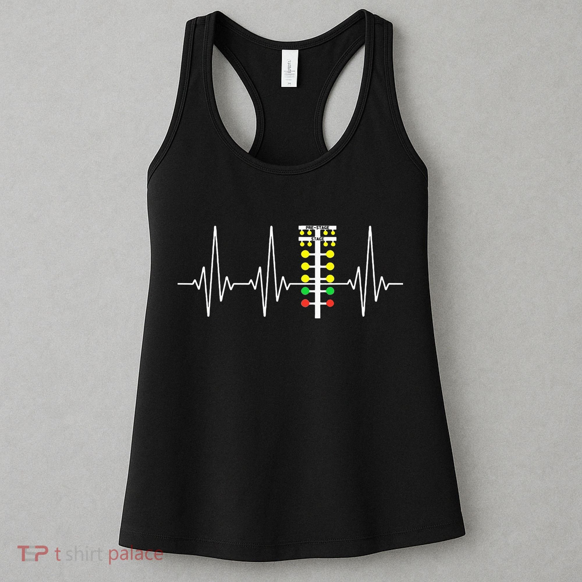 Drag Racer Heartbeat Drag Racing Race Track Light Tree Women's Tank Top