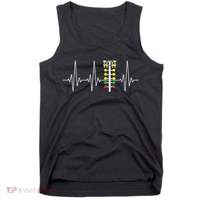 Drag Racer Heartbeat Drag Racing Race Track Light Tree Tank Top
