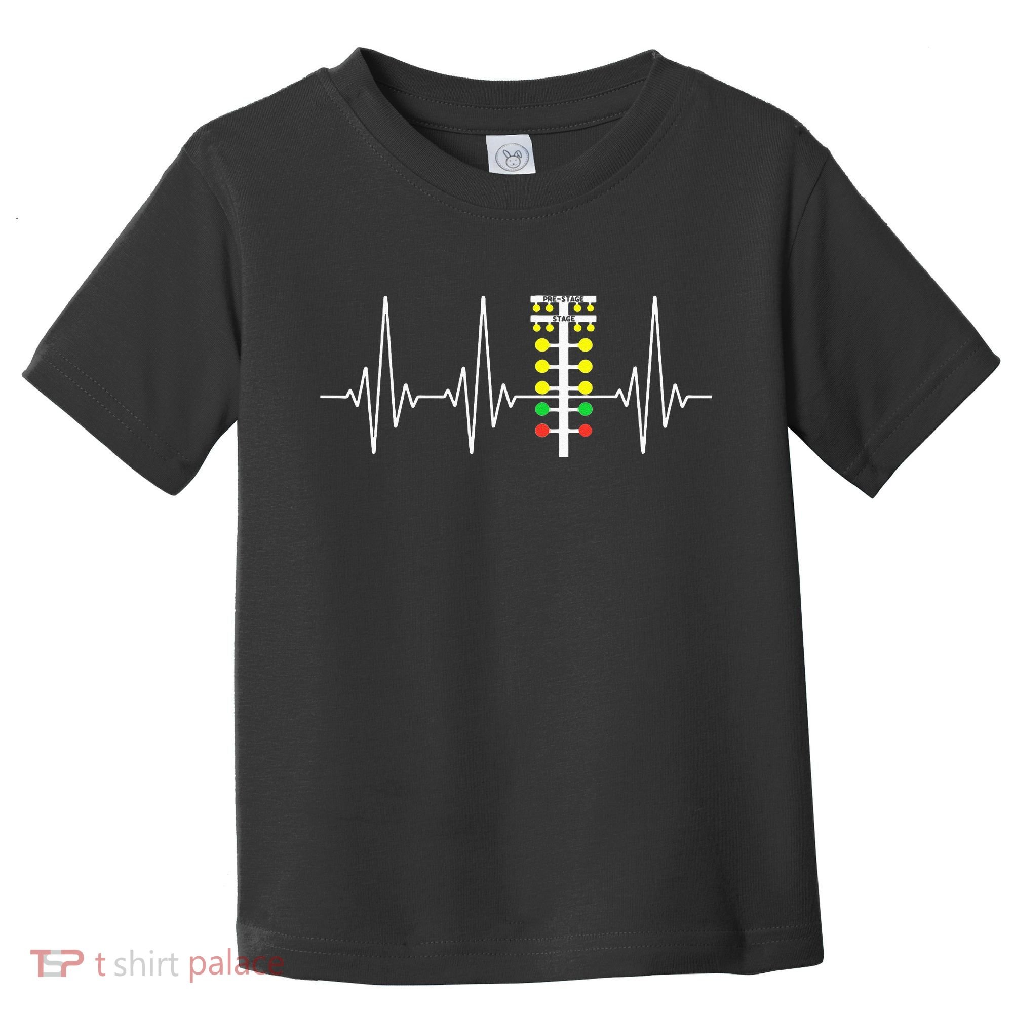 Drag Racer Heartbeat Drag Racing Race Track Light Tree Toddler T-Shirt