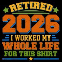 Distressed Retired I Worked My Whole Life For This 2026 Stripe Pom Pom Beanie thumb 2