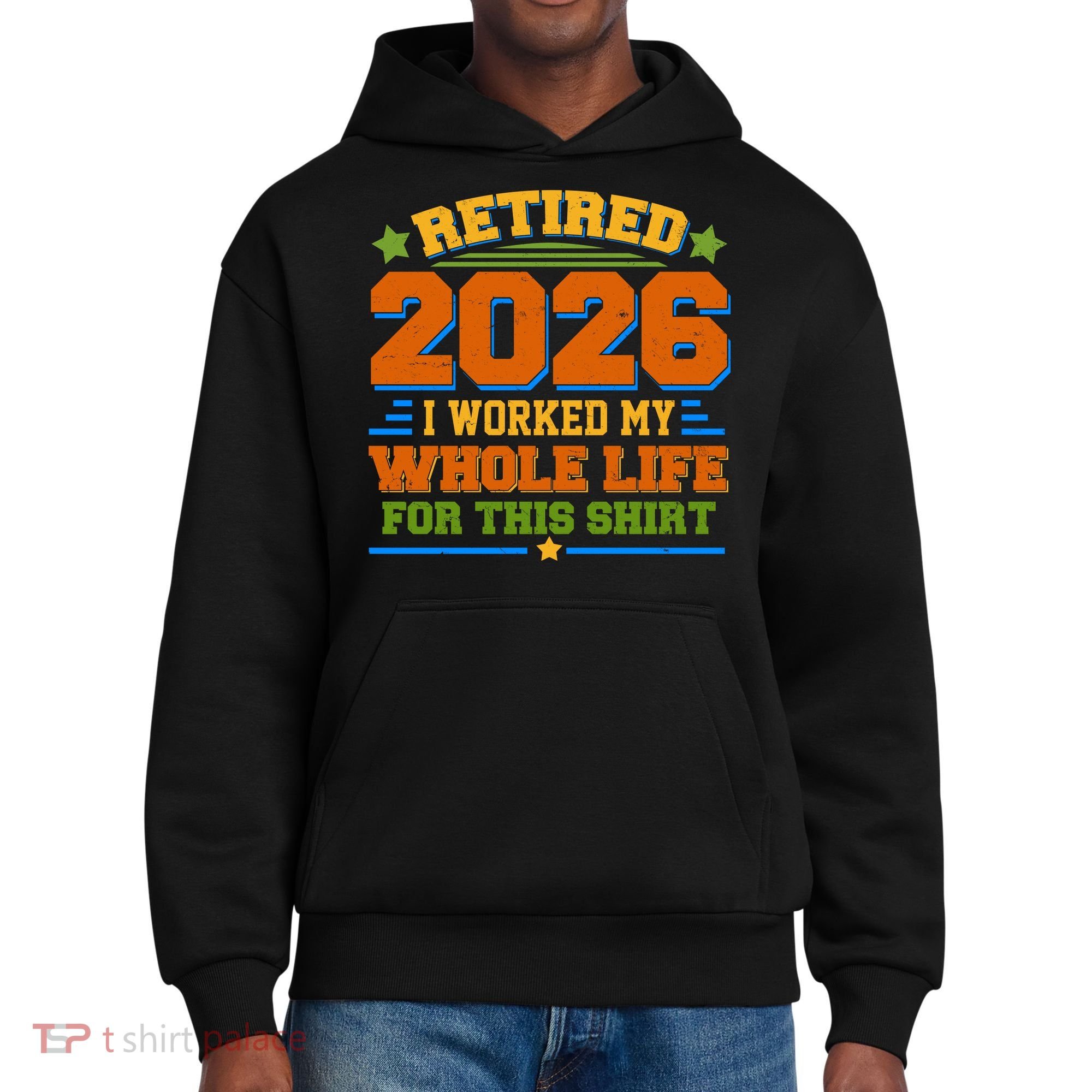 Distressed Retired I Worked My Whole Life For This 2026 District V.I.T. Heavyweight Hoodie