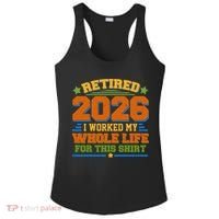 Distressed Retired I Worked My Whole Life For This 2026 Ladies PosiCharge Competitor Racerback Tank thumb 0