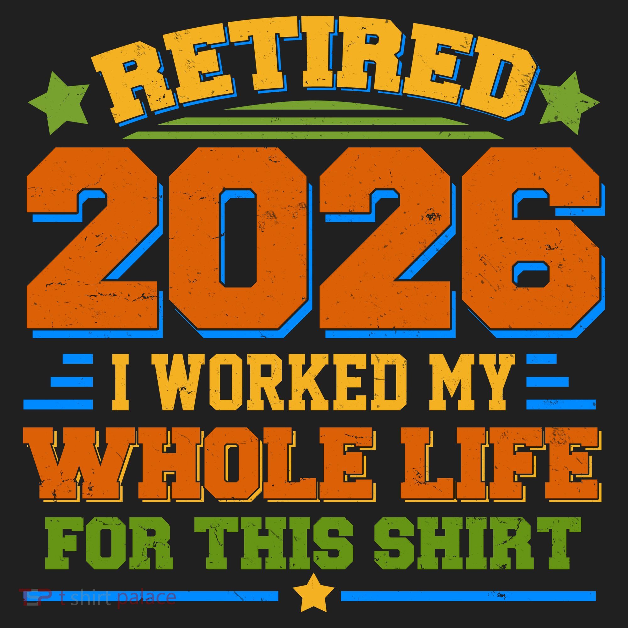 Distressed Retired I Worked My Whole Life For This 2026 Golf Towel