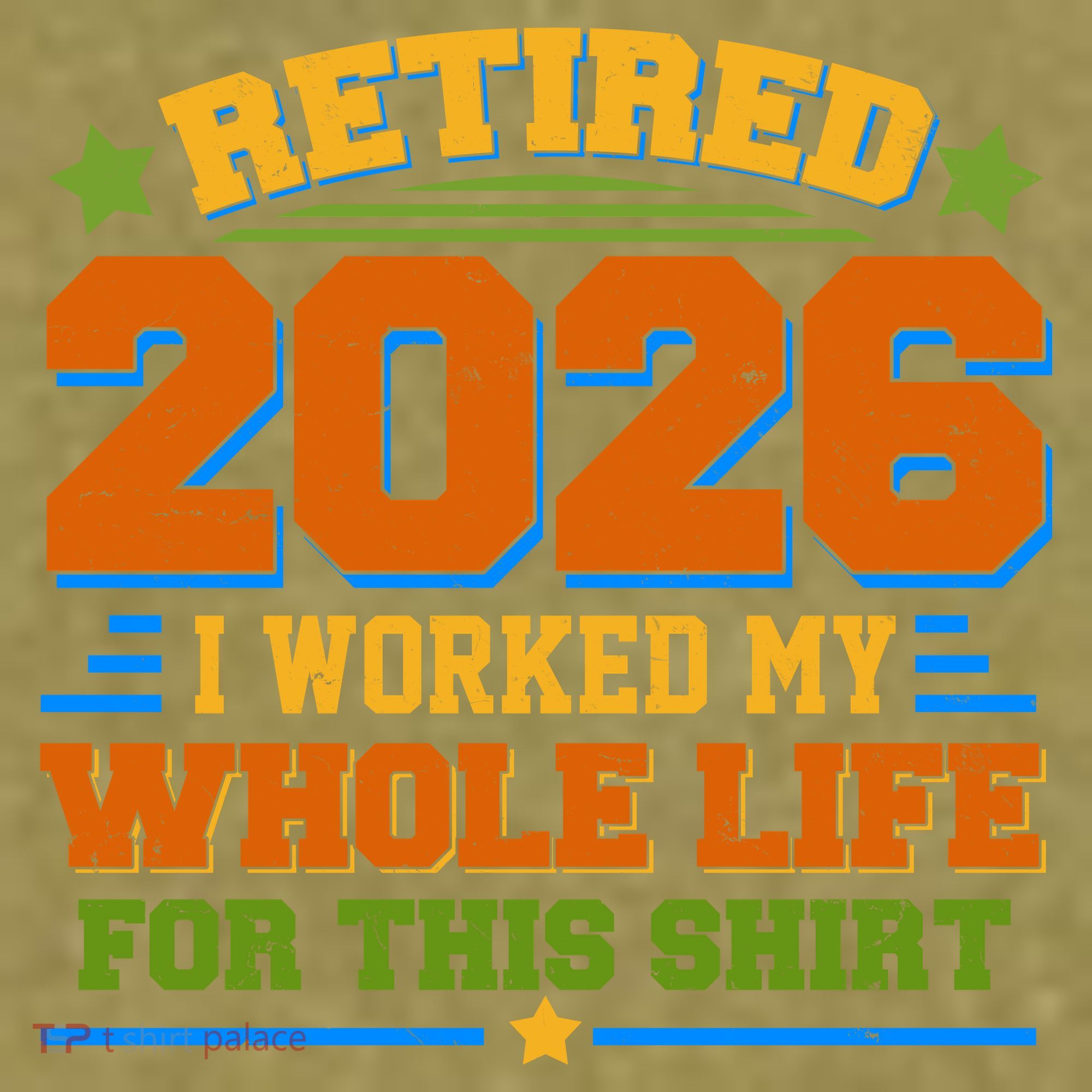 Distressed Retired I Worked My Whole Life For This 2026 Garment-Dyed Women's Muscle Tee