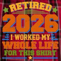 Distressed Retired I Worked My Whole Life For This 2026 Women's Flannel Plaid Pajama Pants thumb 2