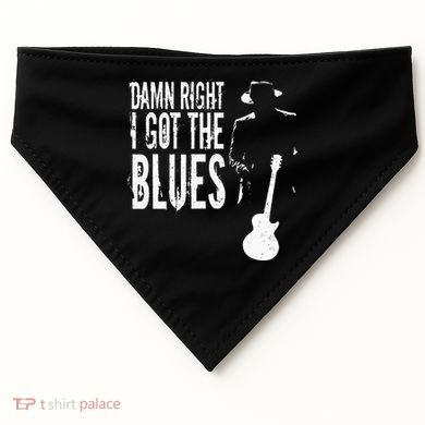 Damn Right I Got The Blues USA-Made Doggie Bandana