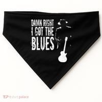 Damn Right I Got The Blues USA-Made Doggie Bandana thumb 0