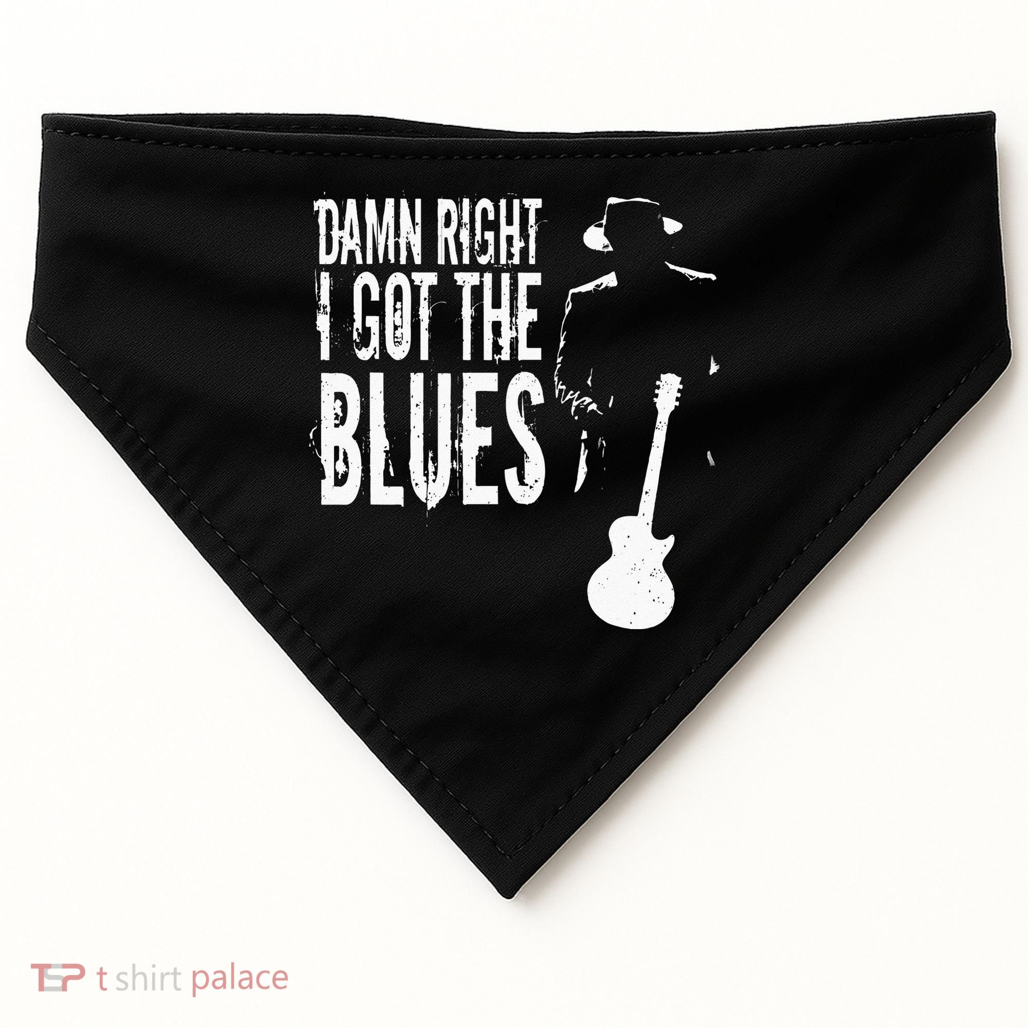 Damn Right I Got The Blues USA-Made Doggie Bandana
