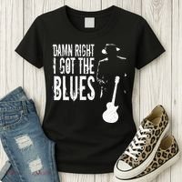 Damn Right I Got The Blues Women's T-Shirt thumb 3