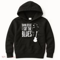 Damn Right I Got The Blues Kids Hoodie thumb 0