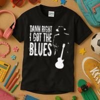 Damn Right I Got The Blues Kids T-Shirt thumb 3