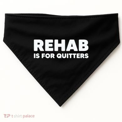 Drinking Rehab Is For Quitters USA-Made Doggie Bandana