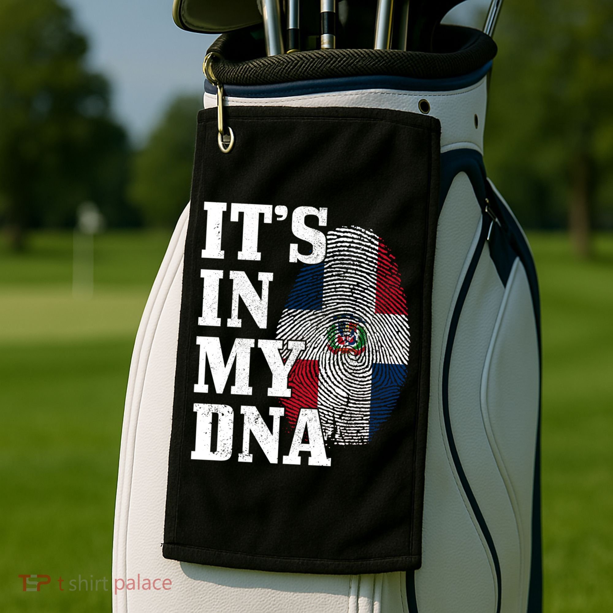 Dominican Republic It's In My Dna Dominican Flag Pride Cute Gift Golf Towel