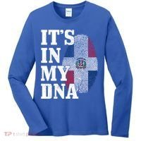 Dominican Republic It's In My Dna Dominican Flag Pride Cute Gift Women's Long Sleeve Shirt thumb 0