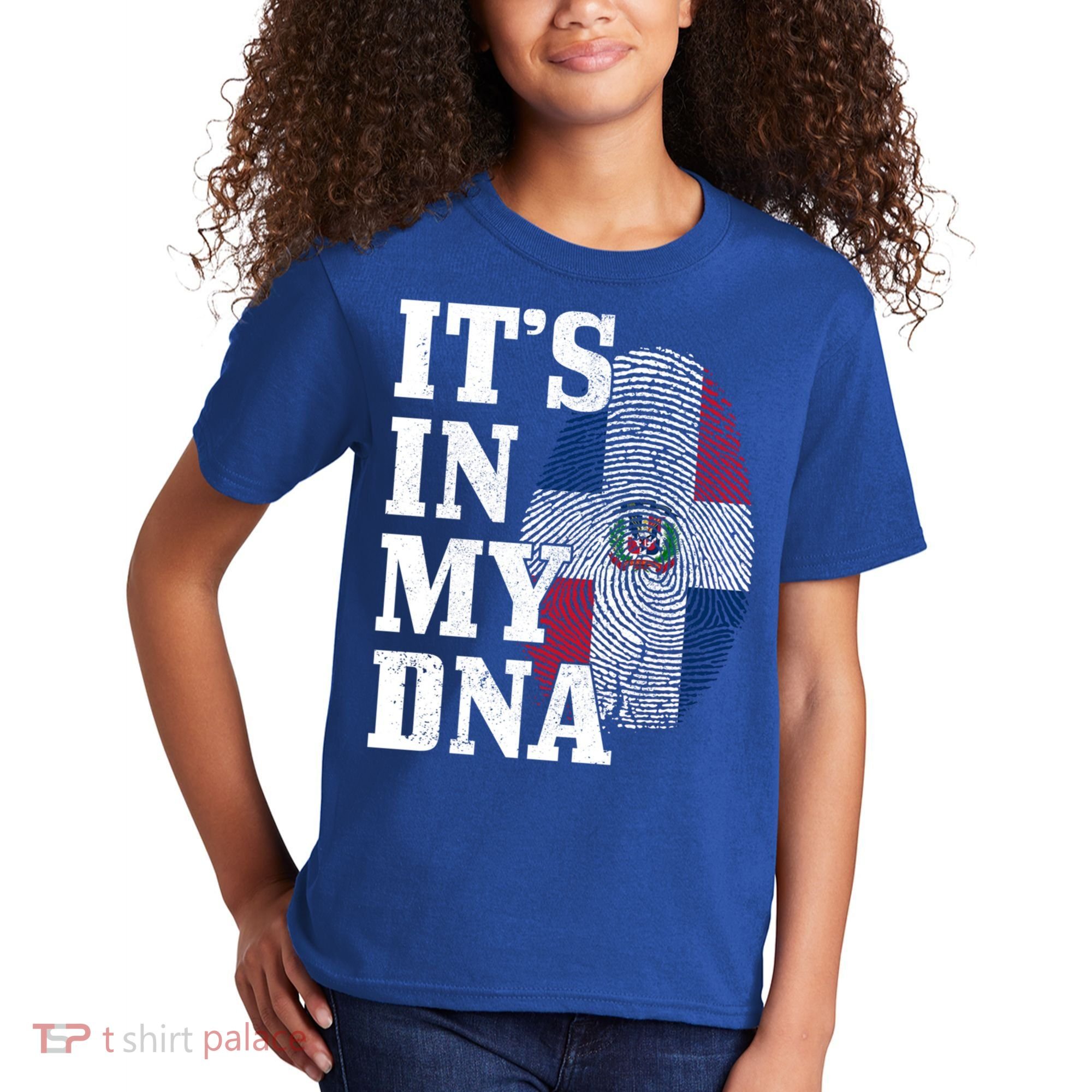 Dominican Republic It's In My Dna Dominican Flag Pride Cute Gift Kids T-Shirt