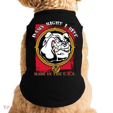 Damn Right I Bite Funny Dog Doggie Tank