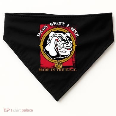 Damn Right I Bite Funny Dog USA-Made Doggie Bandana