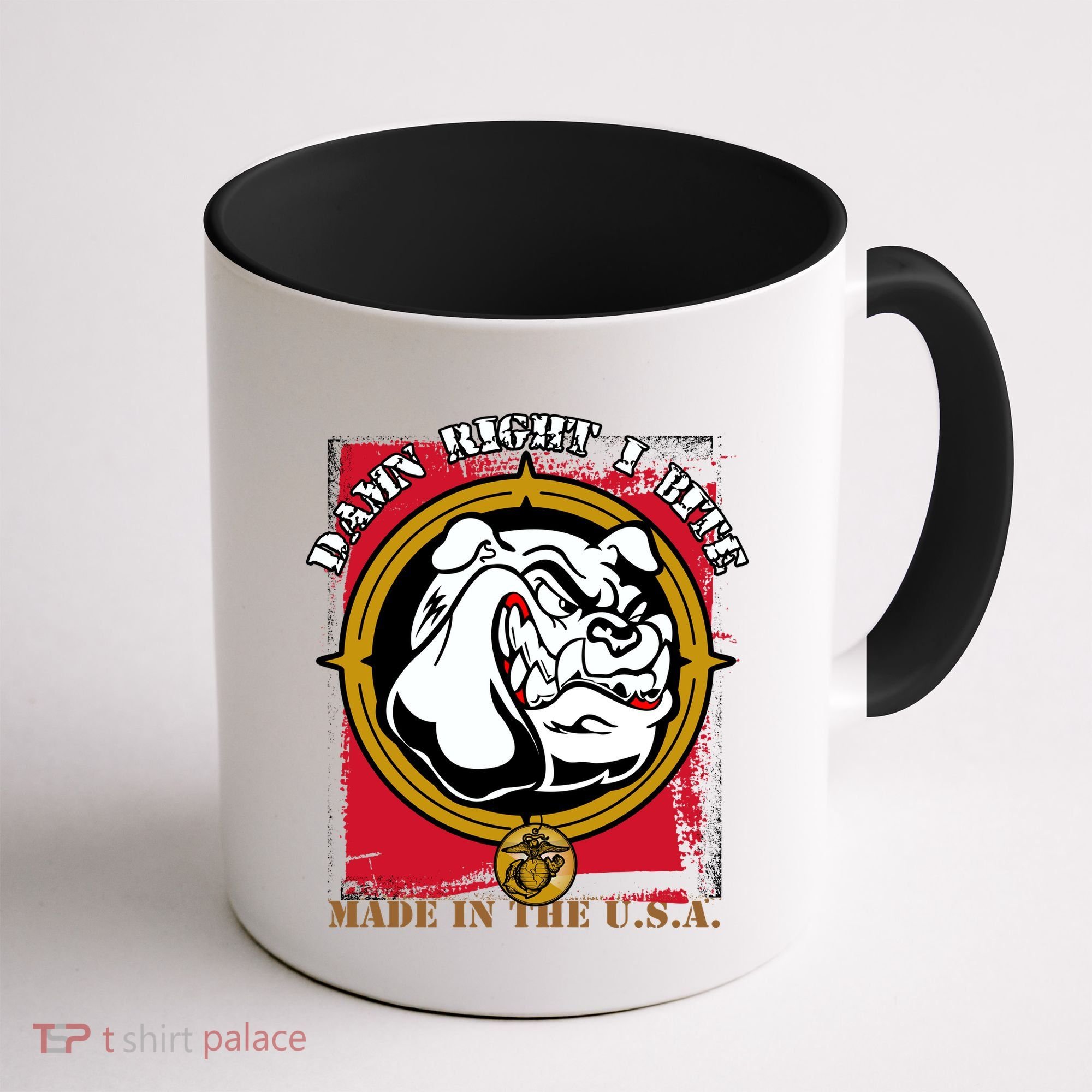 Damn Right I Bite Funny Dog Coffee Mug