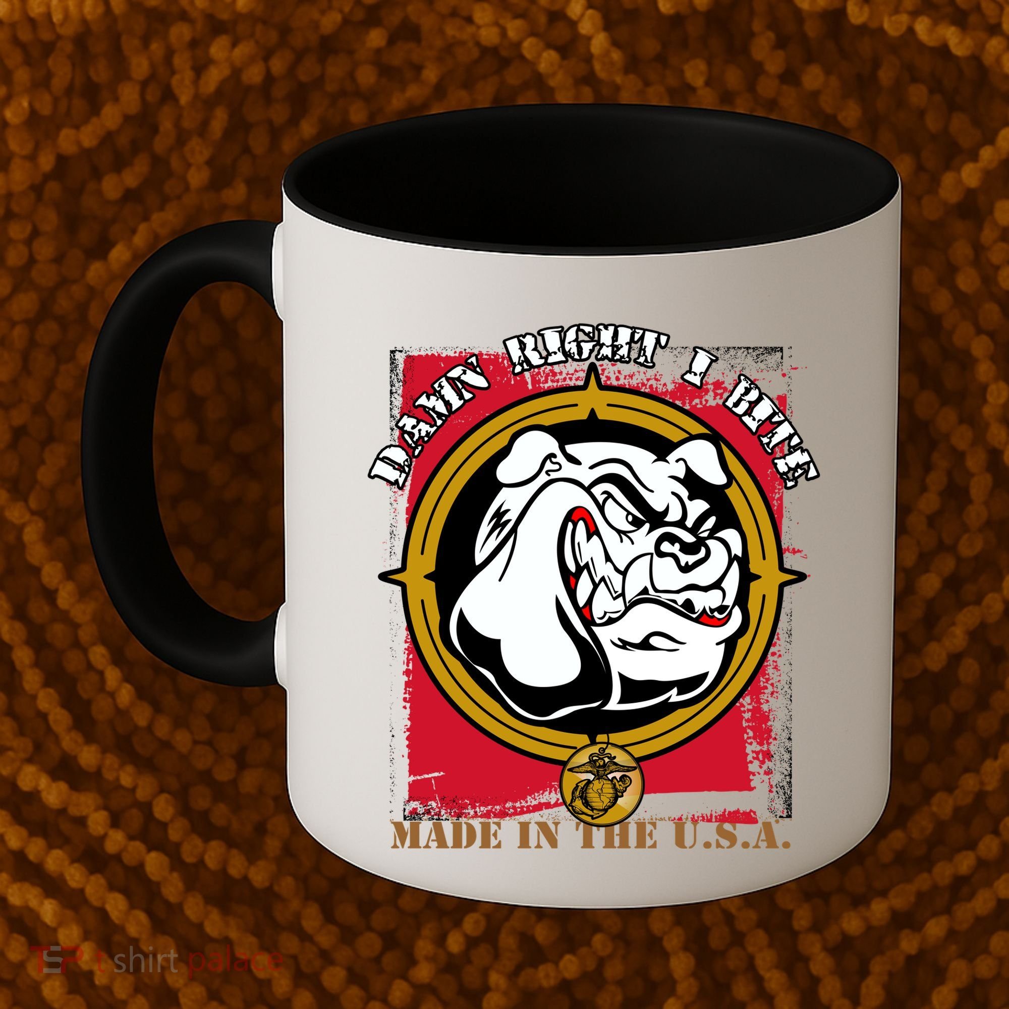 Damn Right I Bite Funny Dog Coffee Mug