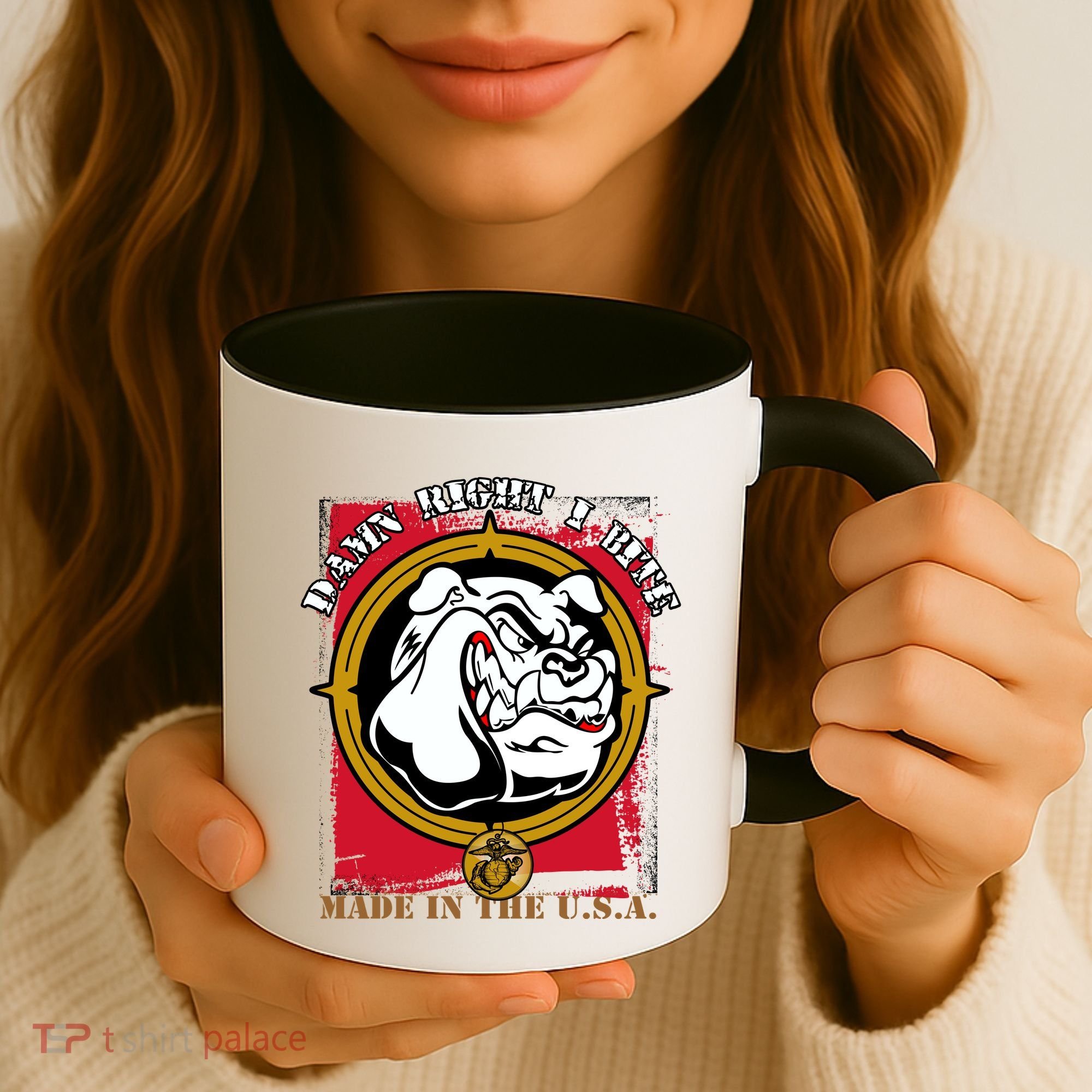 Damn Right I Bite Funny Dog Coffee Mug