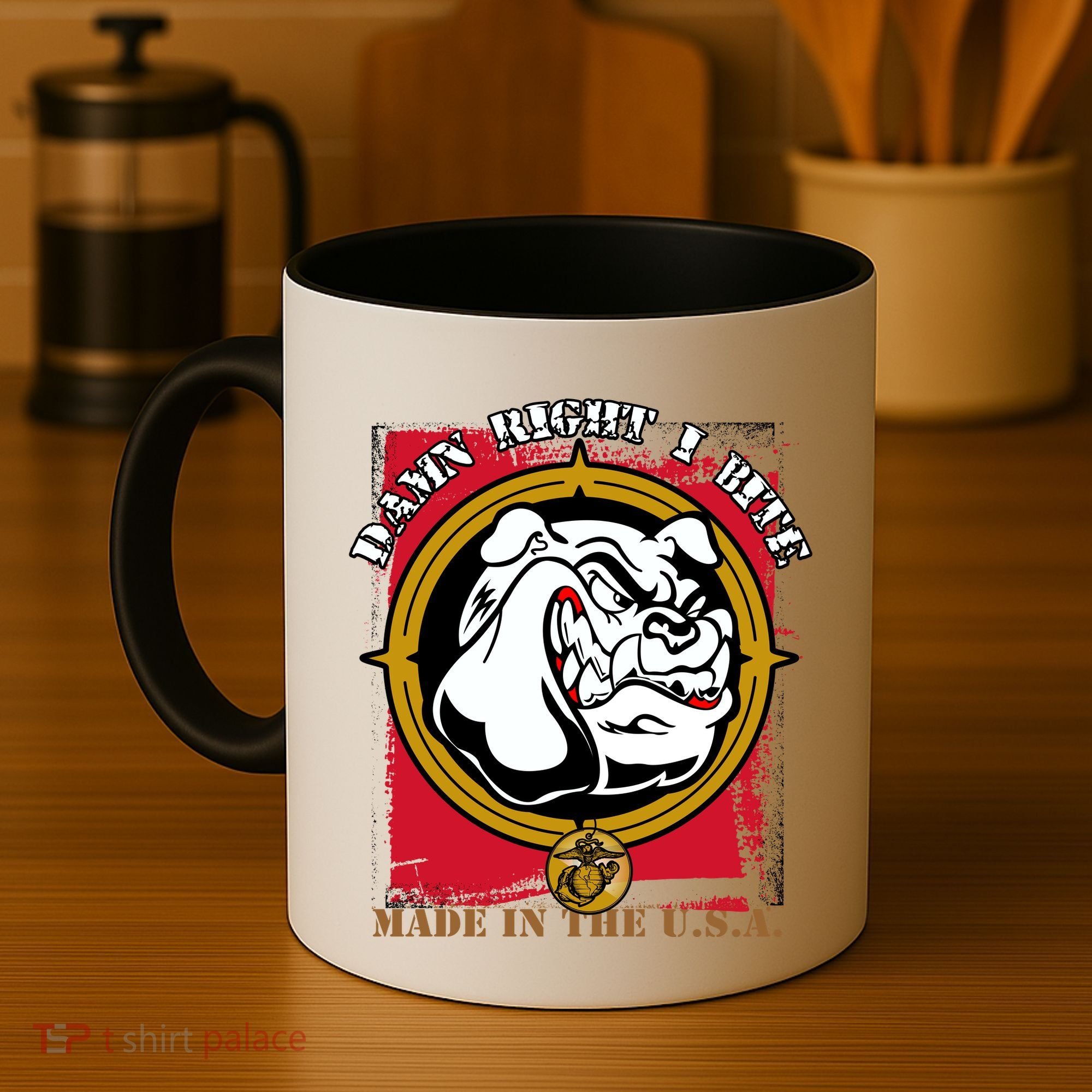 Damn Right I Bite Funny Dog Coffee Mug