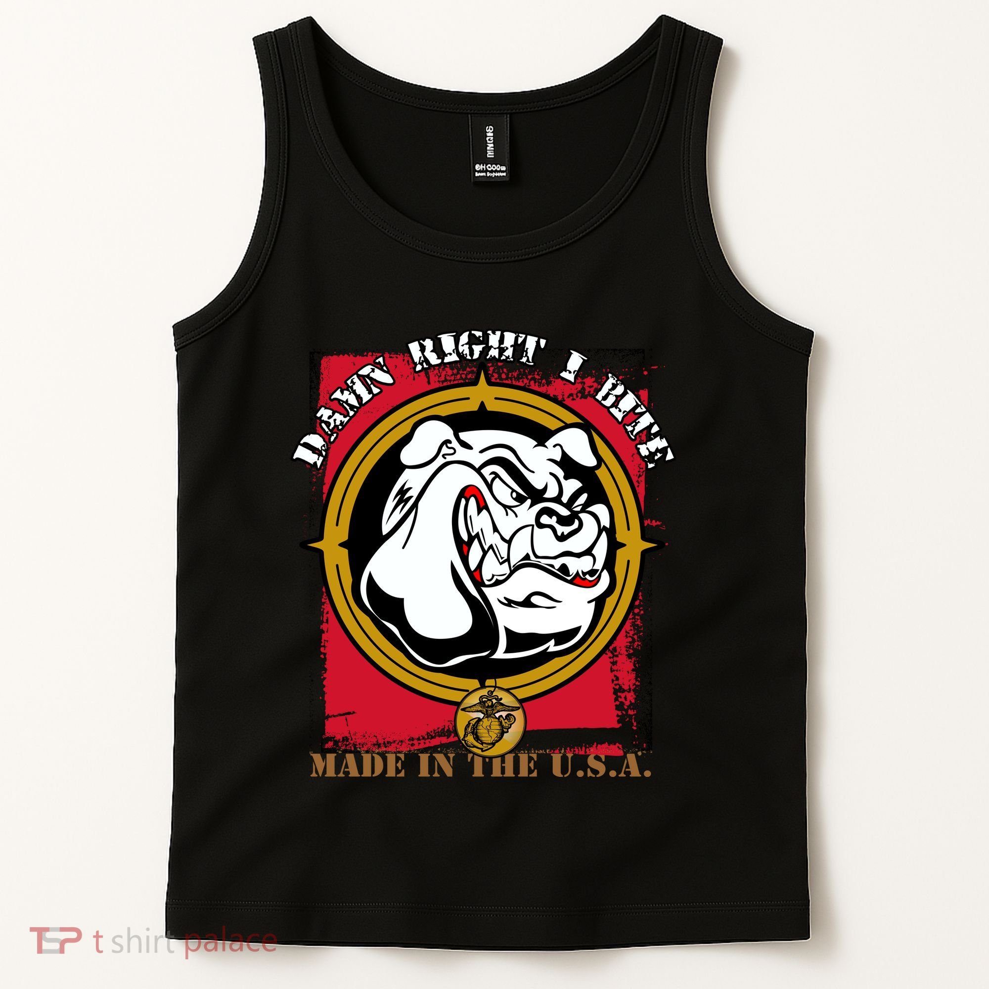 Damn Right I Bite Funny Dog Tank Top