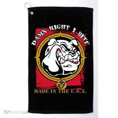 Damn Right I Bite Funny Dog Golf Towel