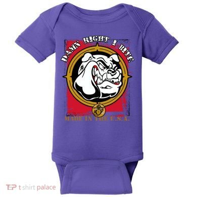 Damn Right I Bite Funny Dog Baby Bodysuit