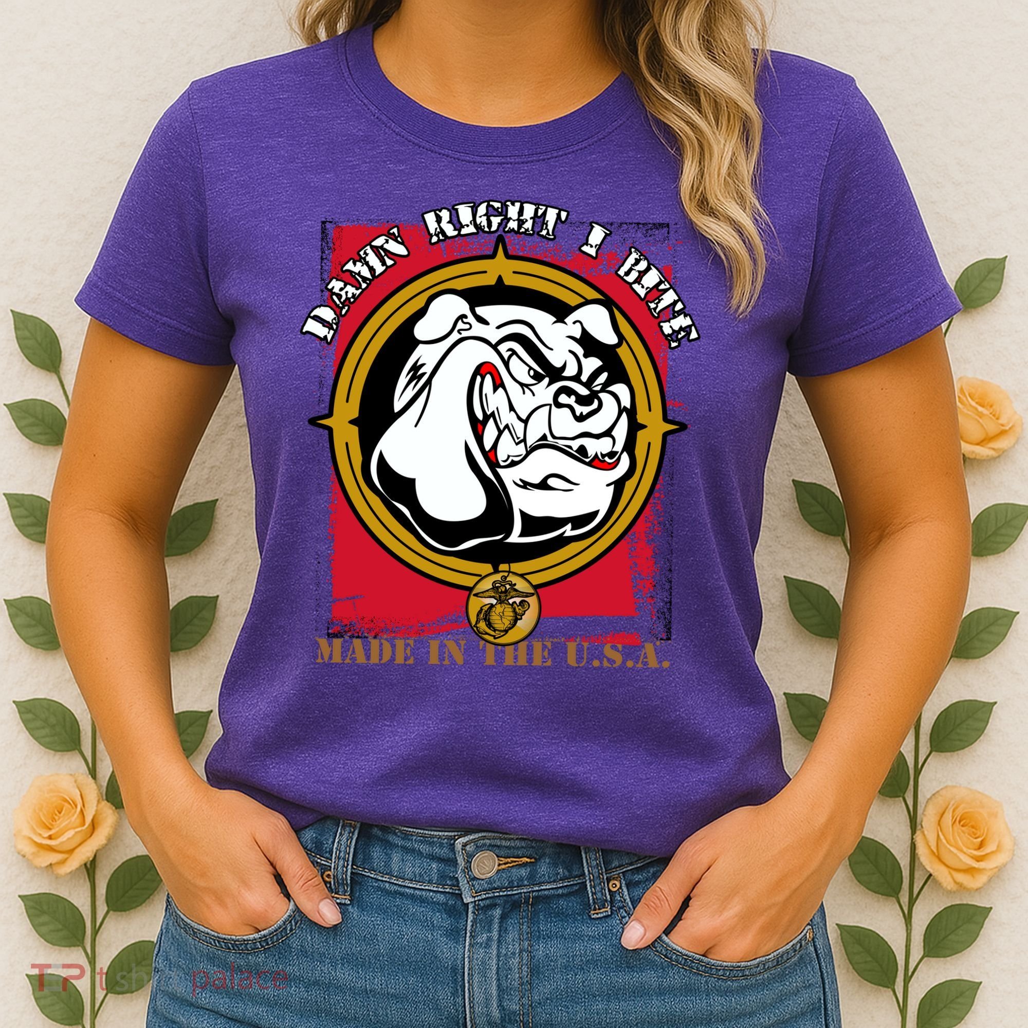 Damn Right I Bite Funny Dog Women's T-Shirt