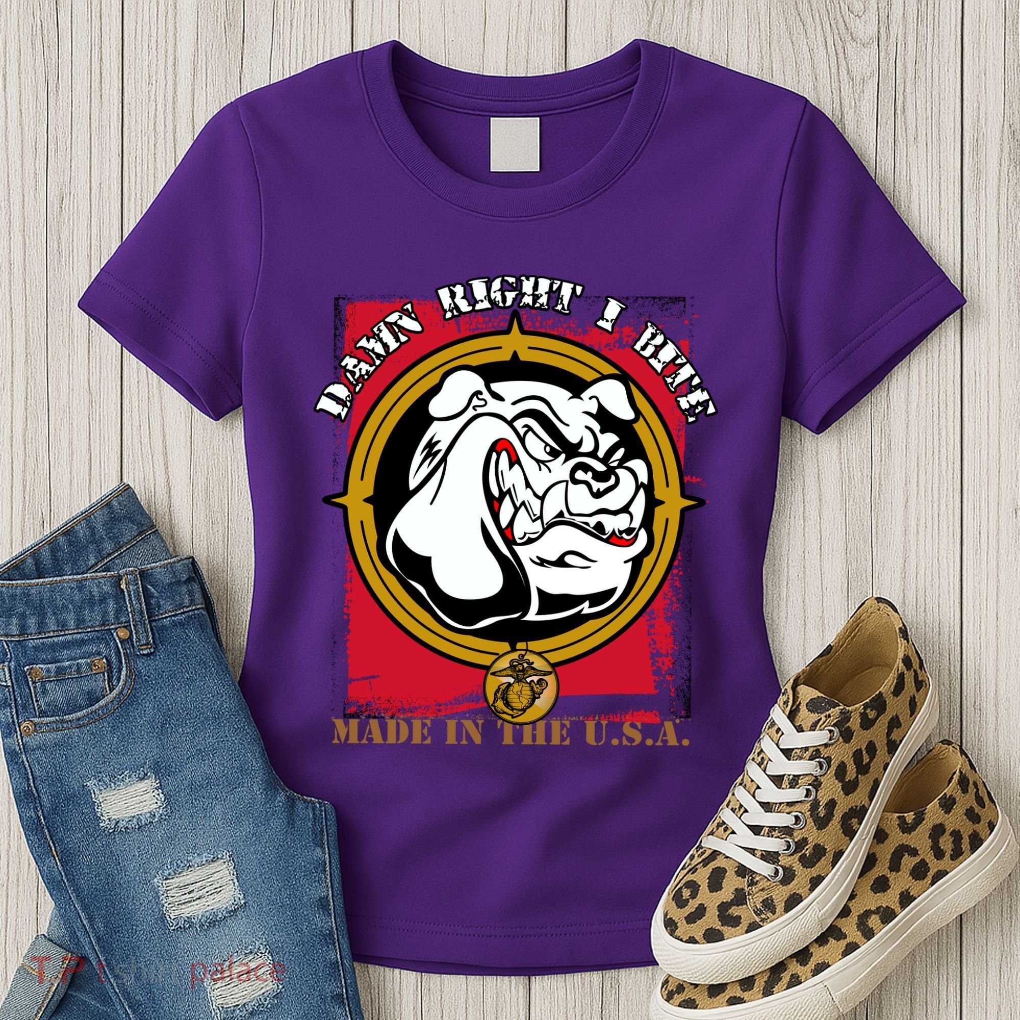 Damn Right I Bite Funny Dog Women's T-Shirt