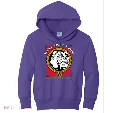 Damn Right I Bite Funny Dog Kids Hoodie