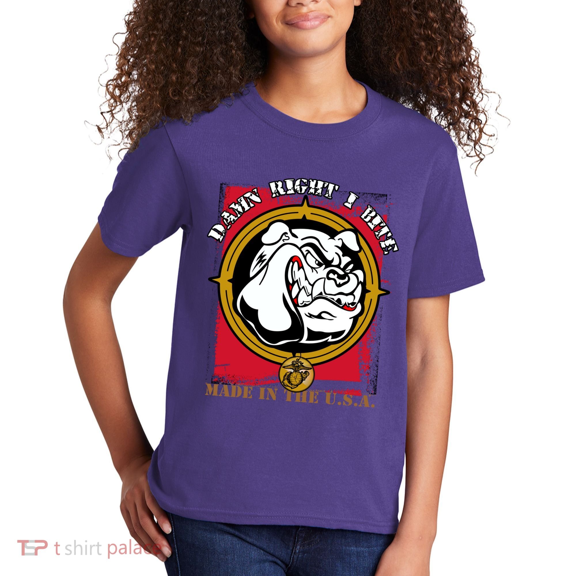 Damn Right I Bite Funny Dog Kids T-Shirt