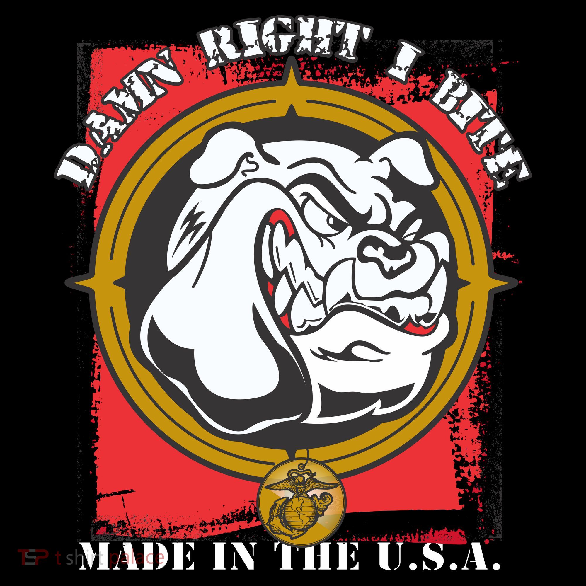 Damn Right I Bite Made In The USA Dog Coffee Mug