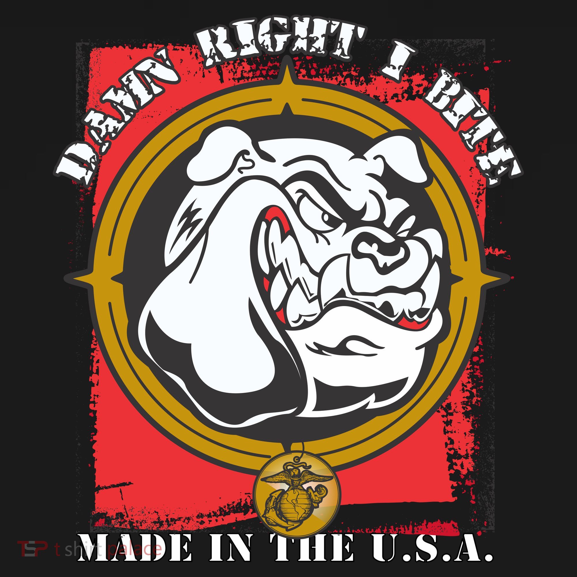 Damn Right I Bite Made In The USA Dog Women's Hoodie