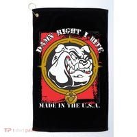 Damn Right I Bite Made In The USA Dog Golf Towel thumb 0