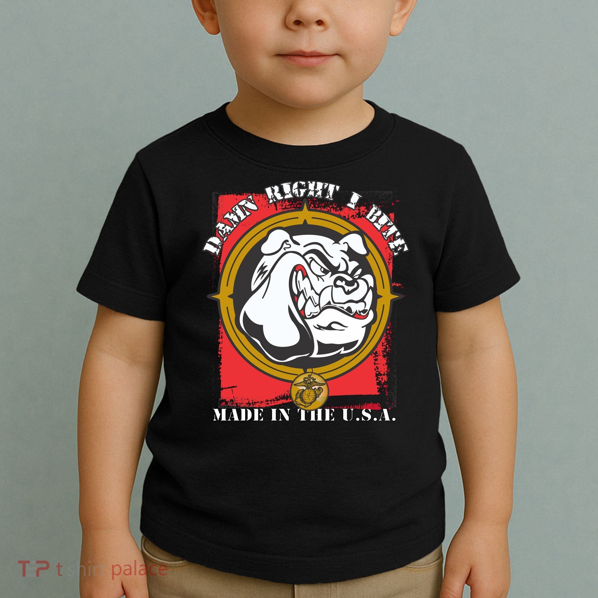 Damn Right I Bite Made In The USA Dog Toddler T-Shirt