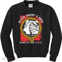 Damn Right I Bite Made In The USA Dog Kids Sweatshirt thumb 0