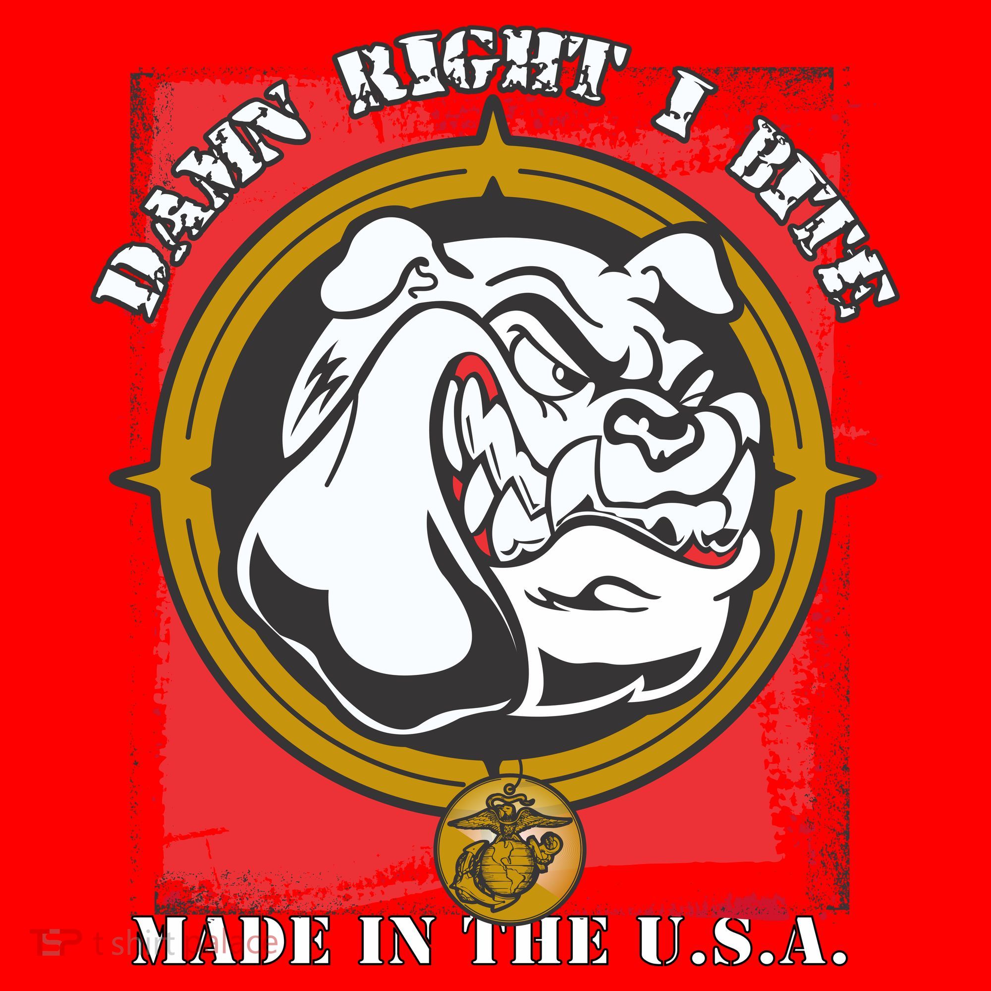 Damn Right I Bite Made In The USA Dog Santa Hat