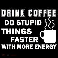 Drink Coffee Do Stupid Things Faster Kids Sweatshirt thumb 2