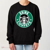 Drink Covfefe Funny Parody Logo Women's Sweatshirt thumb 0