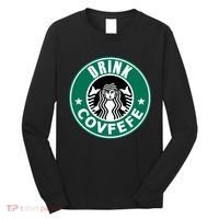 Drink Covfefe Funny Parody Logo Long Sleeve Shirt thumb 0