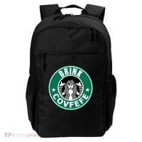 Drink Covfefe Funny Parody Logo Backpack thumb 0
