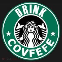 Drink Covfefe Funny Parody Logo Button thumb 1
