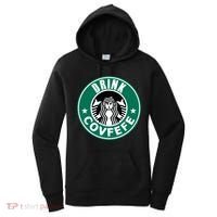 Drink Covfefe Funny Parody Logo Women's Hoodie thumb 0