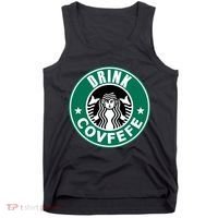 Drink Covfefe Funny Parody Logo Tank Top thumb 0