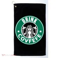 Drink Covfefe Funny Parody Logo Golf Towel thumb 0